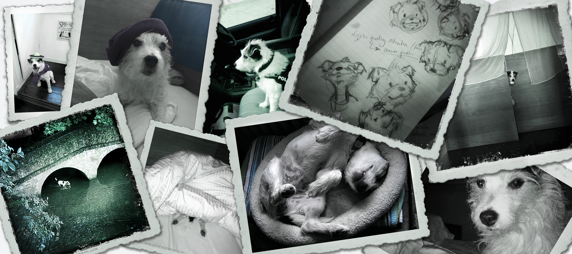 A collage of Little Hunterman photos