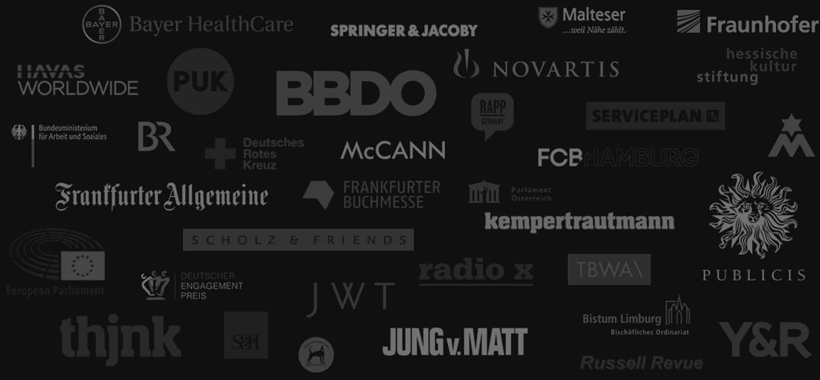 Some of Lassal's clients as a concept artist