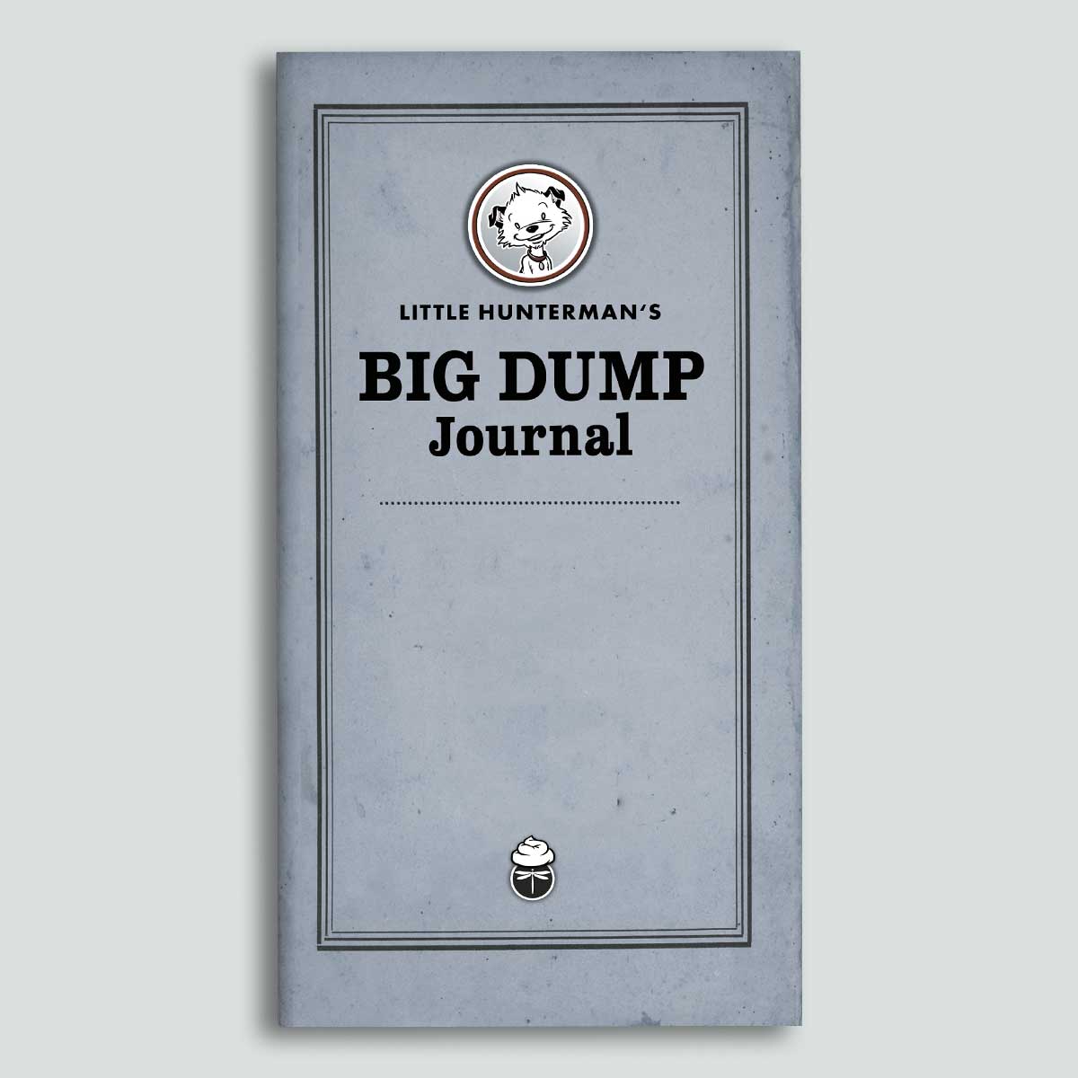 Little Hunterman's BIG DUMP Journal - front cover of version with dot grid content