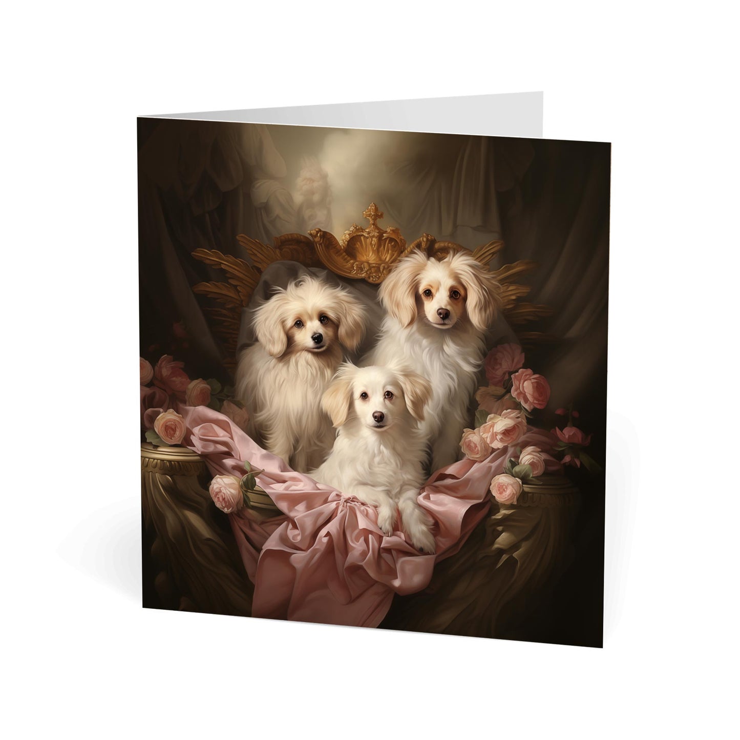 One of Flynn's 'Matchmaker Dog' greeting card designs. Each card comes with an envelope. Detail.