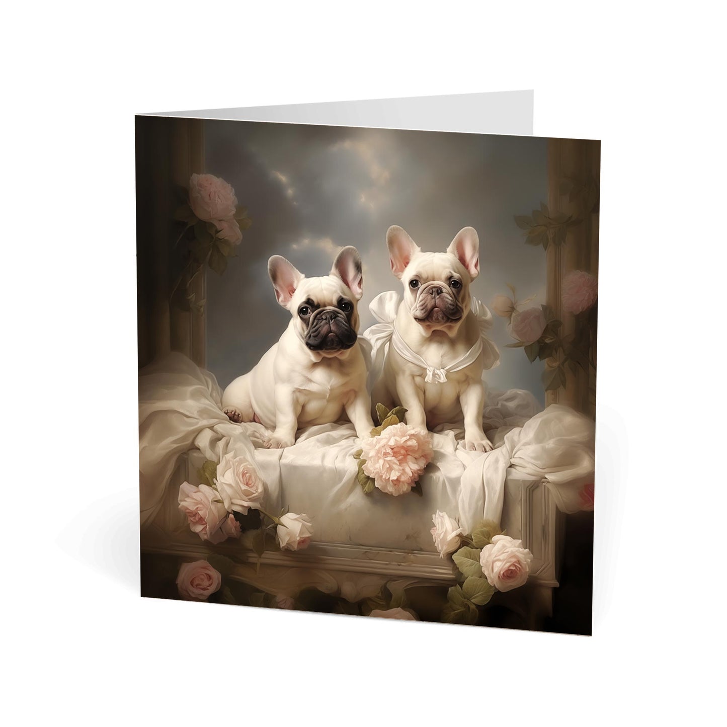 One of Flynn's 'Matchmaker Dog' greeting card designs. Each card comes with an envelope. Detail.
