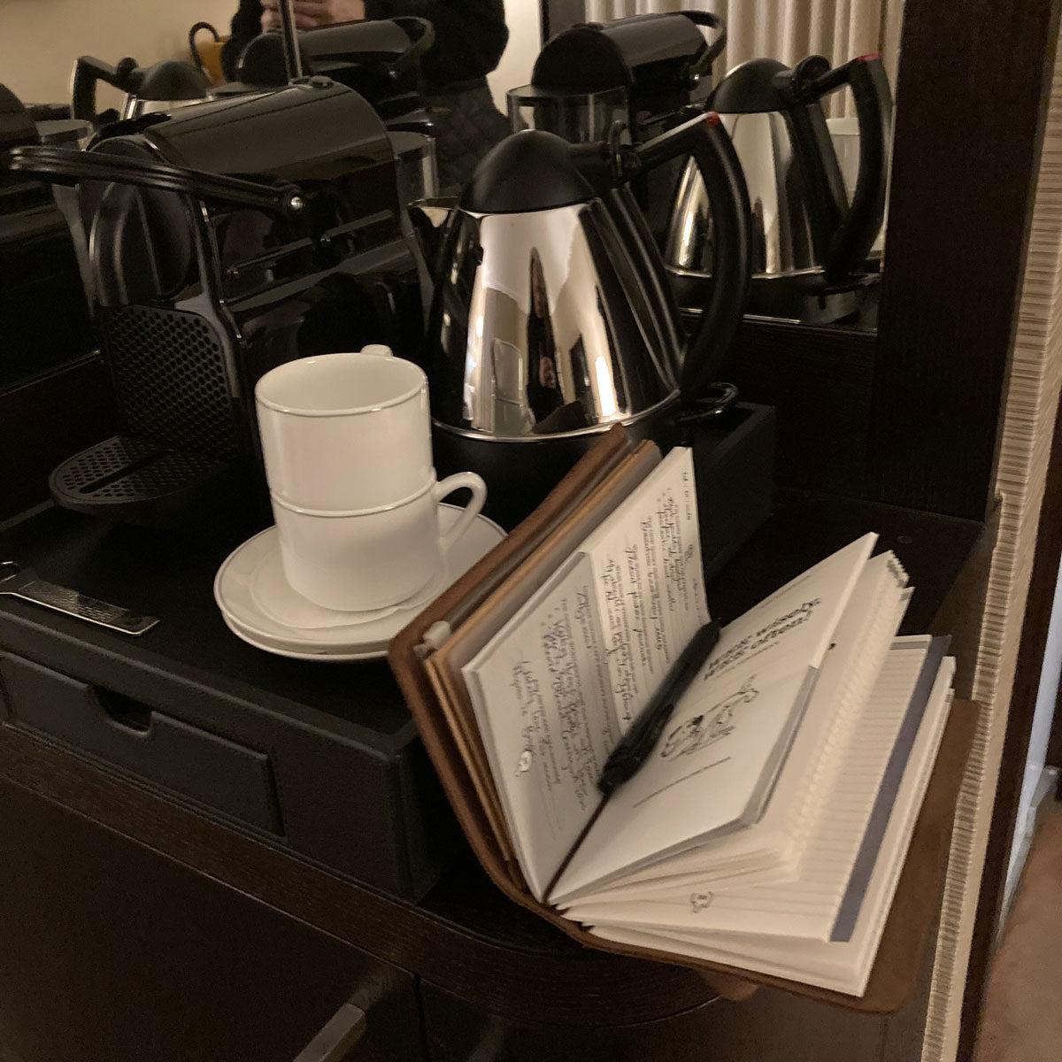 use case image with Hunterman's journals while on the road