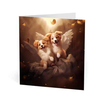 One of Flynn's 'Guardian Angel Dog' greeting card designs. Each card comes with an envelope.