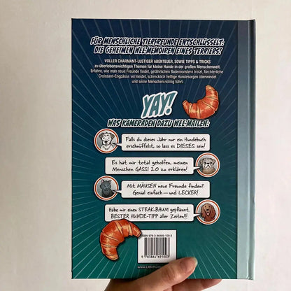 Die große Welt des kleinen Huntermann - Premium Hardcover mit Schwarz-Weiß-Druck auf weißem Papier - Rückseite auf hellem Hintergrund
