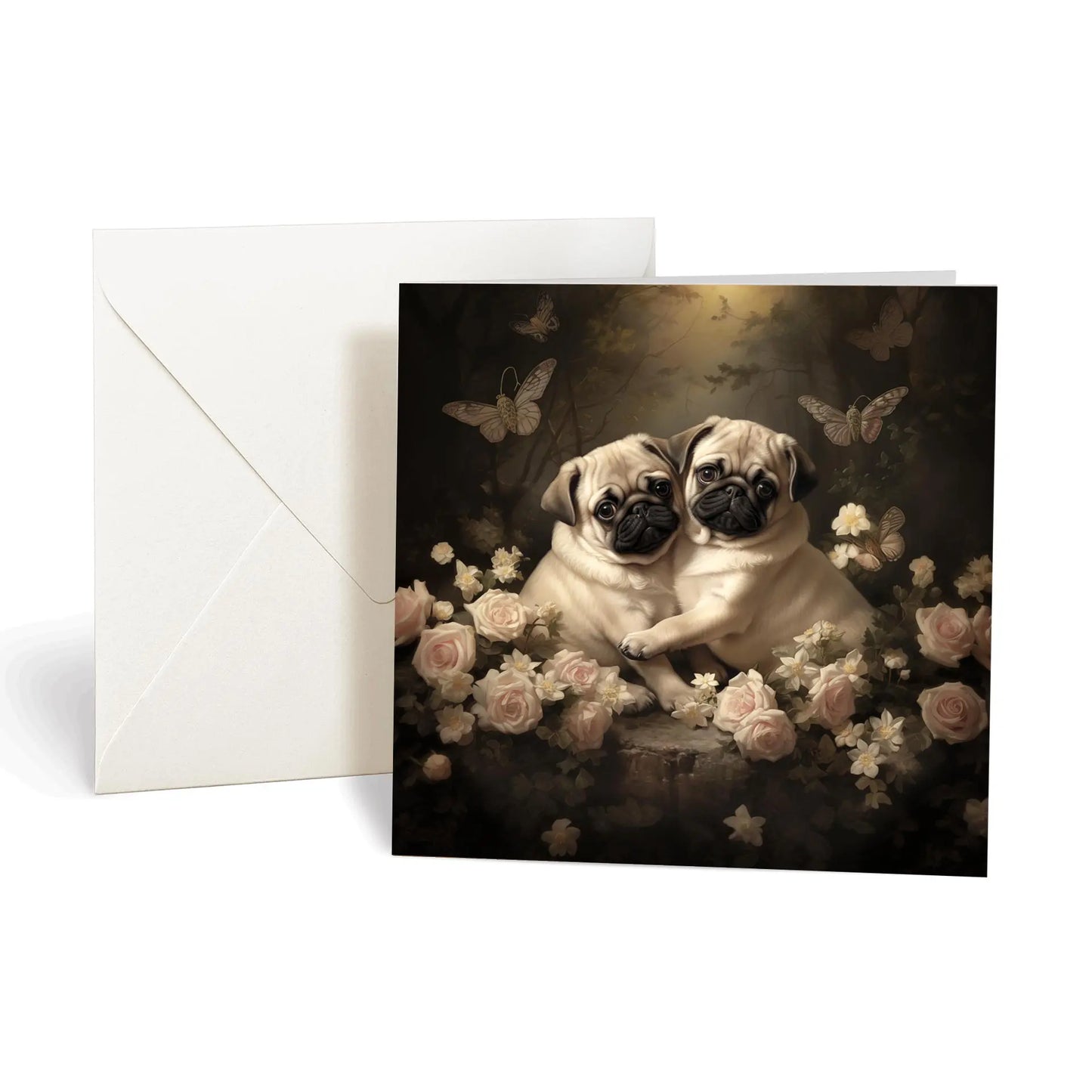 This product includes one M004 "Matchmaker Dogs" greeting card from the Matchmaker Dogs design set. It comes with a 16x16cm envelope.