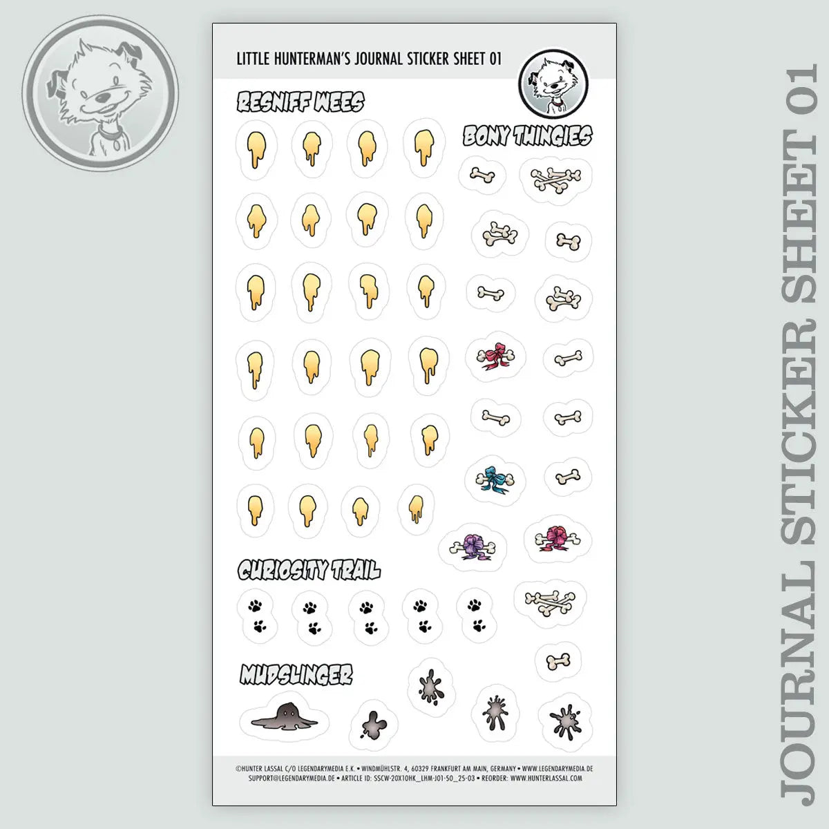 Hunterman's Journal Companion Sticker Sheet 01