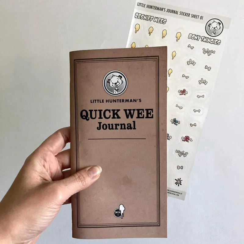 The sticker sheets are sized to fit inside the Little Hunterman Journals by being slightly smaller.