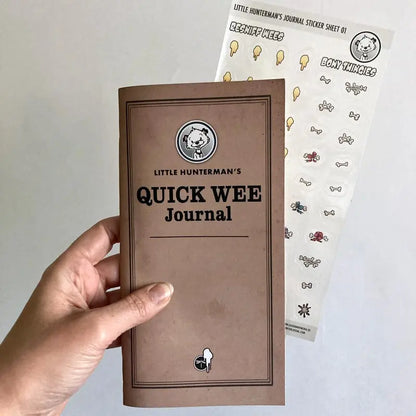 The sticker sheets are sized to fit inside the Little Hunterman Journals by being slightly smaller.
