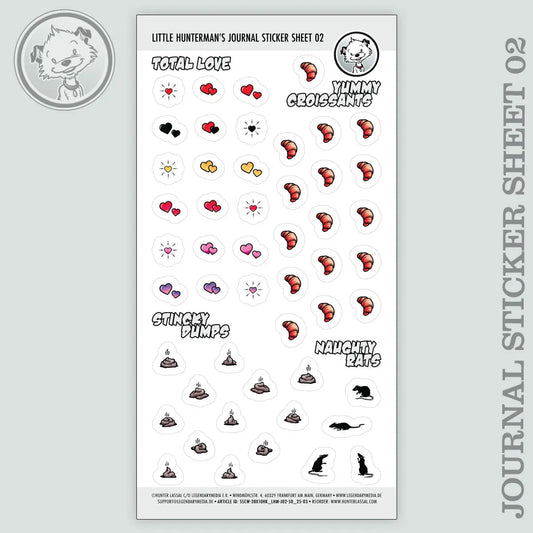 Little Hunterman's Journal Companion Sticker Sheet 02 by Hunter Lassal