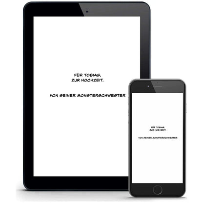 Klein Tobi erobert die Welt – lauter lustige und wahre (Monster-)Geschichten. Kindermund vom Feinsten – eBook-Version - Widmung von der Monsterschwester