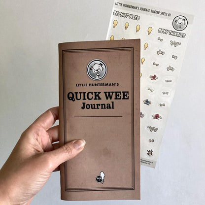 The sticker sheets are sized to fit inside the Little Hunterman Journals by being slightly smaller.