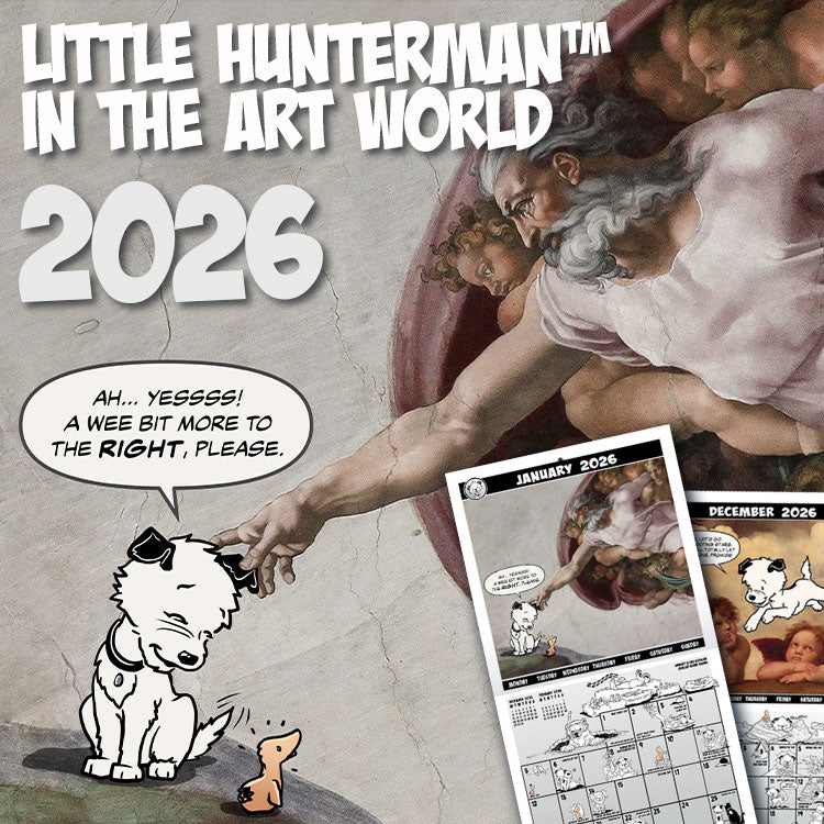 Little Hunterman in the Art World 2026 Wall Calendar