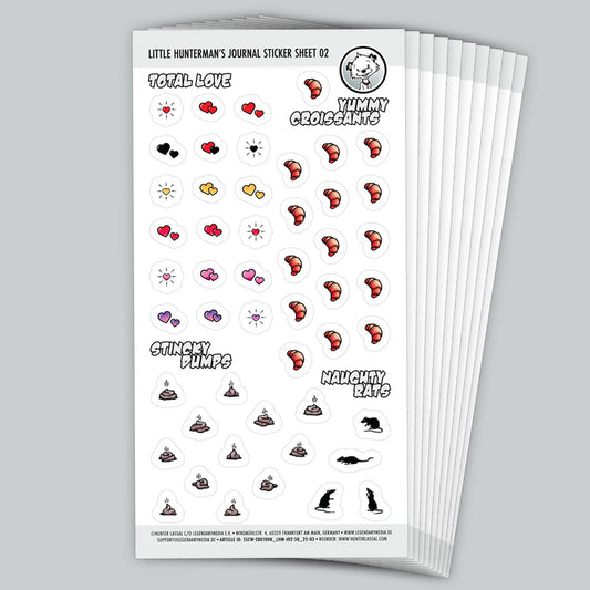 Little Hunterman's Journal Companion Sticker Sheet 02 | Pack of 10 Sheets