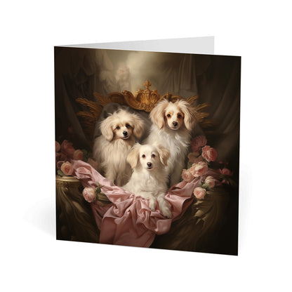 One of Flynn's 'Matchmaker Dog' greeting card designs. Each card comes with an envelope. Detail.
