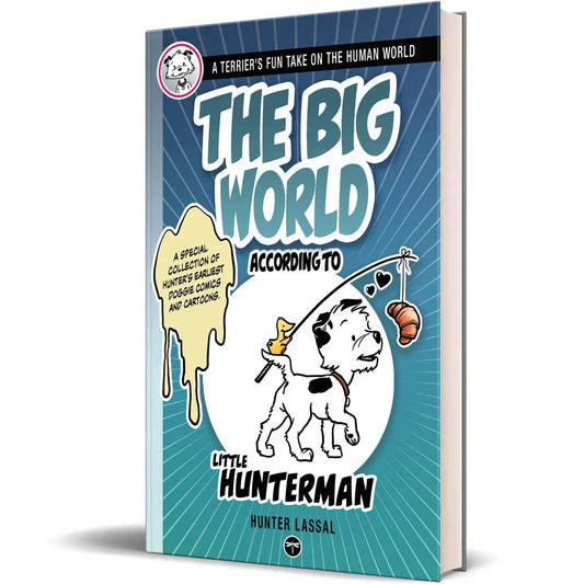 The Big World According to Little Hunterman standard hardcover version is the hardcover also sold in bookstores. It comes with black and white illustrations and creme colored paper.