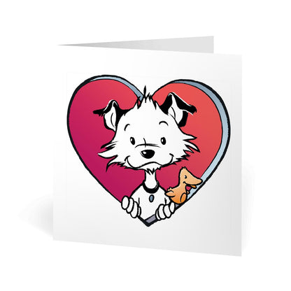 Little Hunterman So Totally Loves You:  Greeting Card Design Card Set #LHM001 - folded card